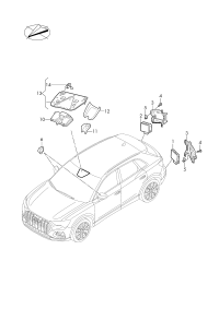 3Q0907590K-Cont unit, for lane change assist system