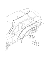 8W8853703-Garnish assy-roof
