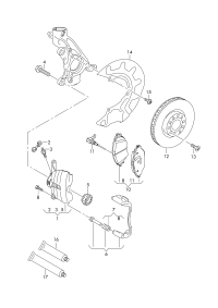 8V0615123D-Housing assy-caliper