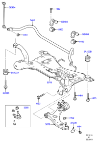 4M513A424BA-Arm assy-fr susp lh