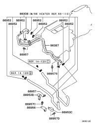MR535980-HOSE KIT,HEATER WATER