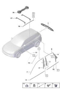 9Y0837901B-Deflector, B- pillar door deprecated parts