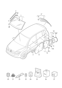 5N0845011M-Windshield glass