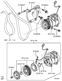 MR398429-BRACKET,AC COMPRESSOR