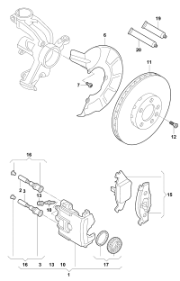 5Q0615311D-BRAKE DISC SHIELD/GOLF/A3