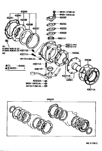 0443460051-GASKET KIT, FR AXLE