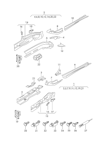 5Q0803127-Retainer, crossmember