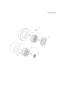 92089809-Tire 185/65R14 N highway TL BW