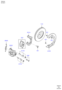 DG9C1125A4B-BRAKE DISC LR/RR SPORT/L320