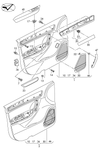 7P1867013AC-Finisher, door (artificial leather)