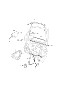L18G837462F-WINDOW WINDER LH FRT/A6