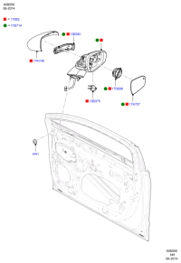 DS7317683BBBJAHC-Mirror assy-otr rr lh