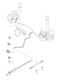 3QD614741-Pipe, brake from attachment to hose