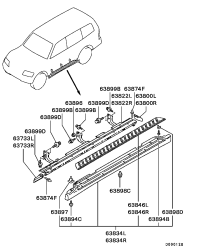 MN136421HB-GARNISH SIDE STEP LH