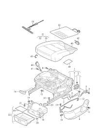 3C0881254A-Handle assy-fr seat adj