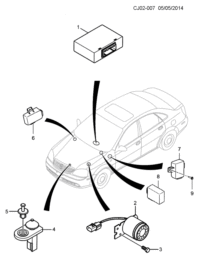 9017262-Keyless entry & immobilizer module