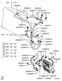 2922A153-HOSE,T/M OIL COOLER LINE