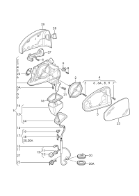 8W0857240-Frame, outer mirror