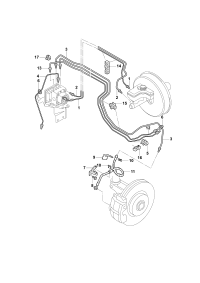 3QD614739E-Tube, from master cylinder to hydraulic unit
