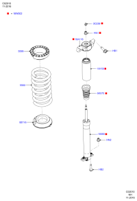 DG9C18080AAC-SHOCK ABSORBER FRONT LH/L538