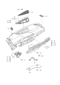 8W1820902D-AIR VENT/AUDI Q7/2007-2015
