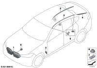 51135A54559-SHADOW-LINE RADIATOR GRILLE WITHOUT A CAMERA