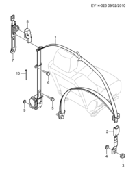 9014413-Retractor, front seat belt