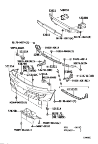 5202560020-Extension sub-assy, front bumper, no.2 rh