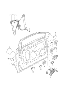 5Q4959801B-Motor, window regulator