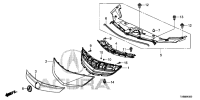 71122TX6A11-MLDG,FR GRILLE