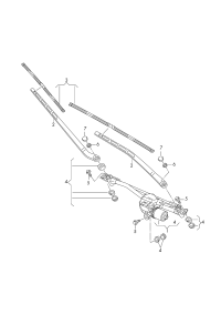 4M1955023B-Holder, w/wiper motor
