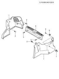 9050410-Garnish assy-luggage side