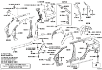 585880E040-Pad, rear wheel house, rh/lh