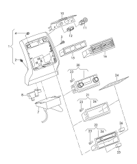 7P6864299-Plate, center console