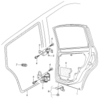 3BD833051E-Door assy-rr, lh