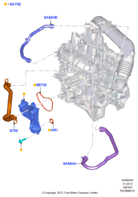 BM5G6758AE-INLET,WATER PUMP