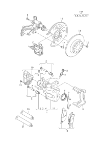 L5QD615405-Caliper with pad