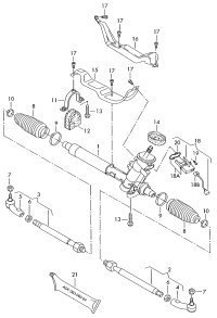 6Q1423055BL-Strg rack & tie rod