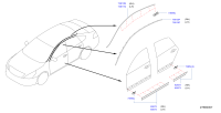 738522DR0A-MOULDING ASSY-R