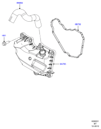 6M5G6B752AA-GASKET,W.PUMP INLET