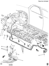 19258623-Hose, a/c auxiliary evaporator & auxiliary heater (incl. 2,4, 6,9-13) (ACDELCO #15-33875)