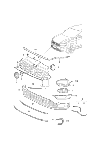 2GD853651P-GRILLE, RADIATOR