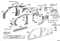 6106424010-TROUGH SUB-ASSY, LUGGAGE DOOR OPENING, FRONT LH