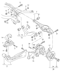 5QD505223-CONTROL ARM REAR/FRT LH/A3/Q2