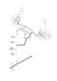 3QF614741E-Pipe, brake from attachment to hose