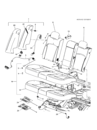 9070401-Pad, rr back (incl. 20,23)