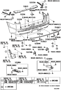 5216235030-PLATE, REAR BUMPER, NO.1