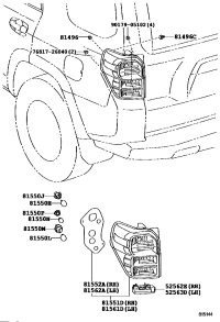 RETAINER, REAR BUMPER, UPPER RH