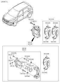 58190C9A50-CALIPER KIT-FR BRAKE RH