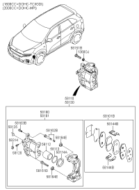 58190D8A50-CALIPER KIT-FR BRAKE RH